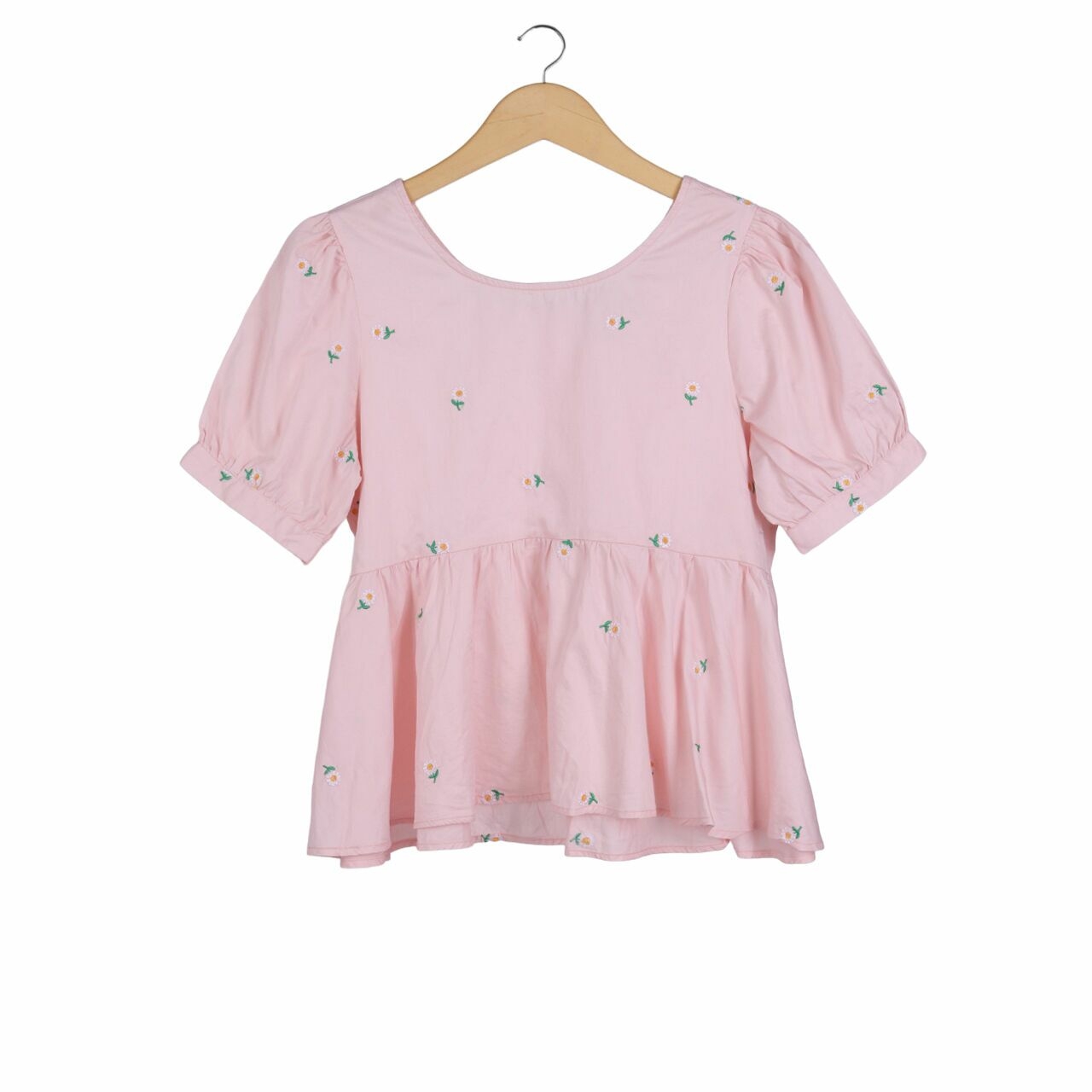 Oudre Soft Pink Floral Blouse