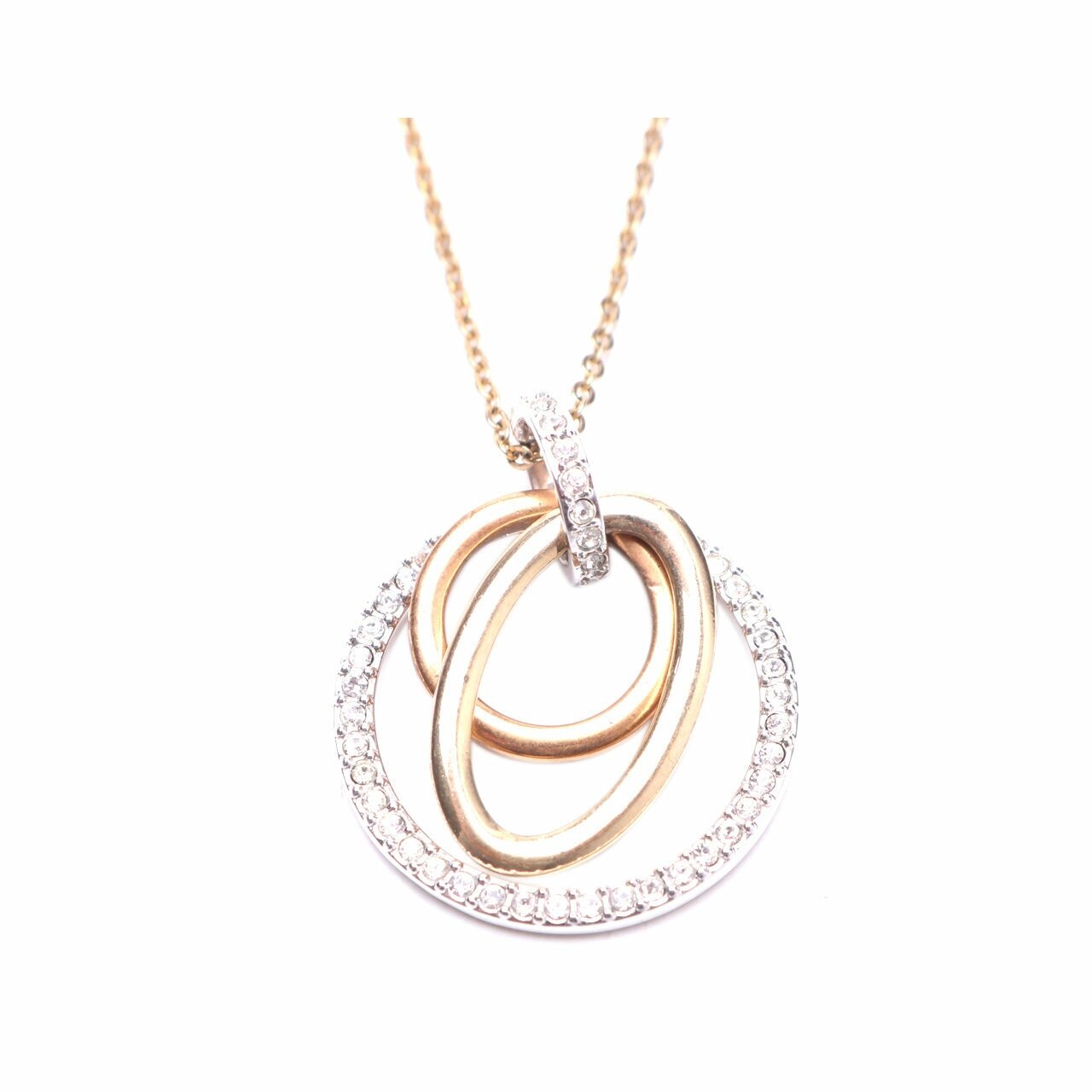 Swarovski Gold Silver Hole Necklace