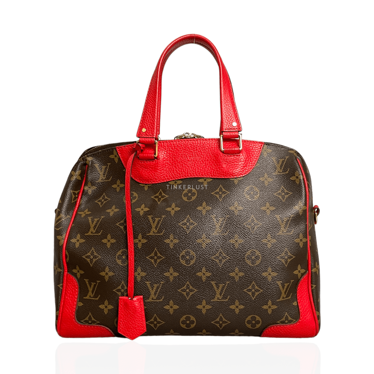 Louis Vuitton Retiro Cerise Red Monogram Canvas Handbag