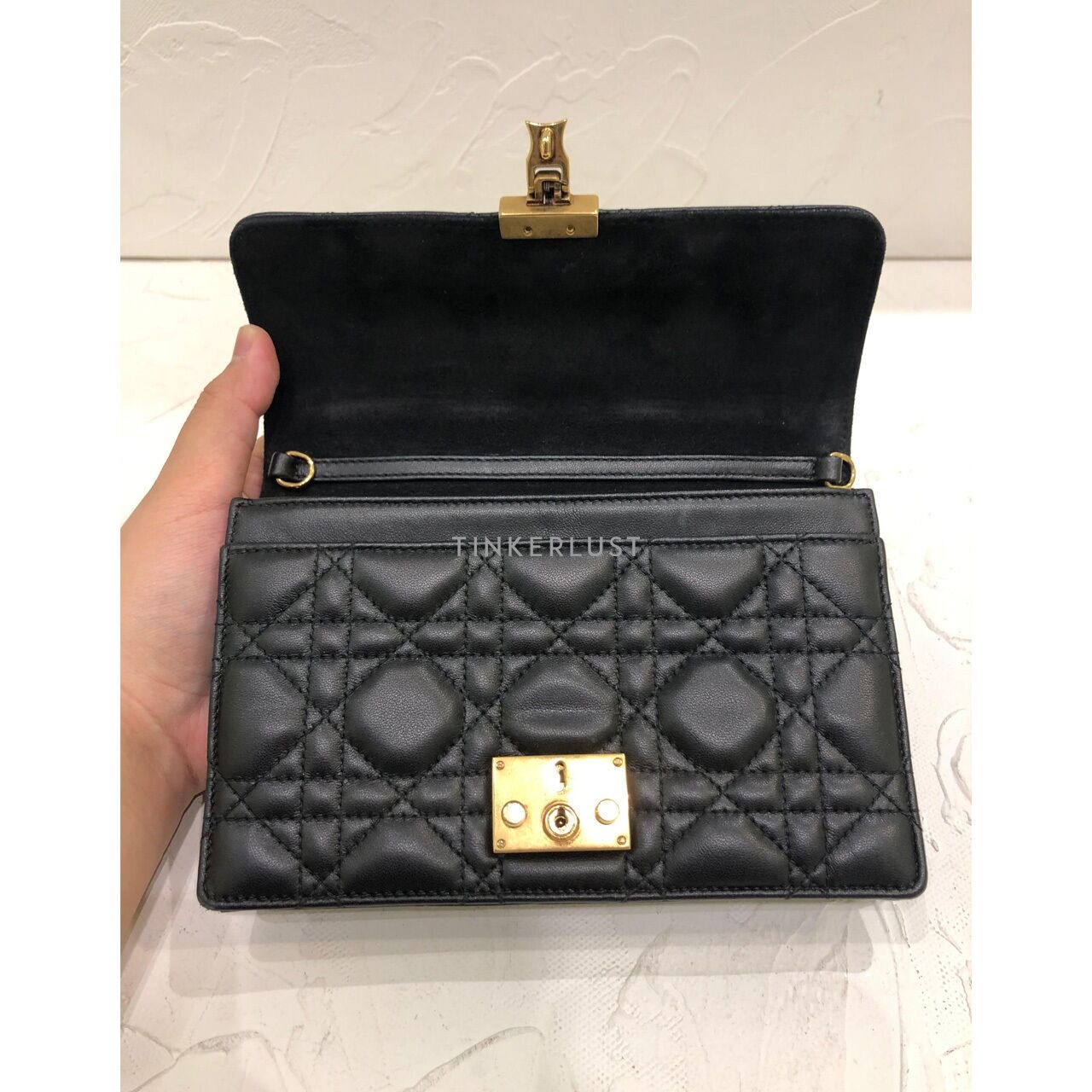 Christian Dior Addict WOC Black Cannage 2018 Sling Bag