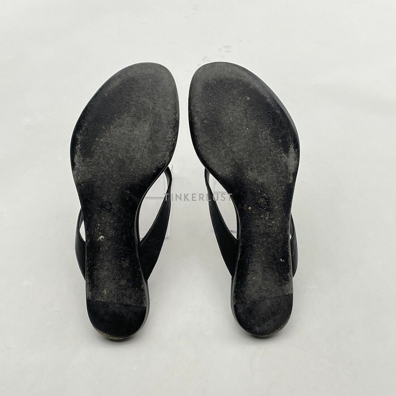 Alexander McQueen Black Skull Thong Sandals