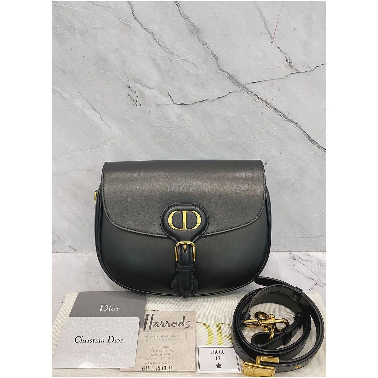 Christian Dior Bobby Medium Black GHW 2021 Sling Bag