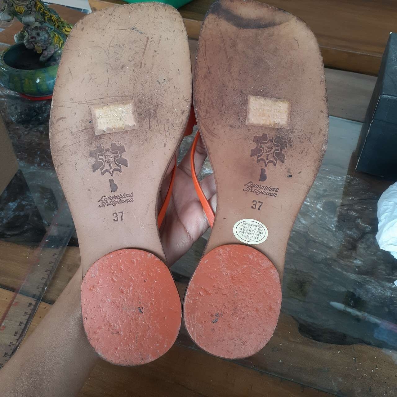 Nine West Orange Sandals