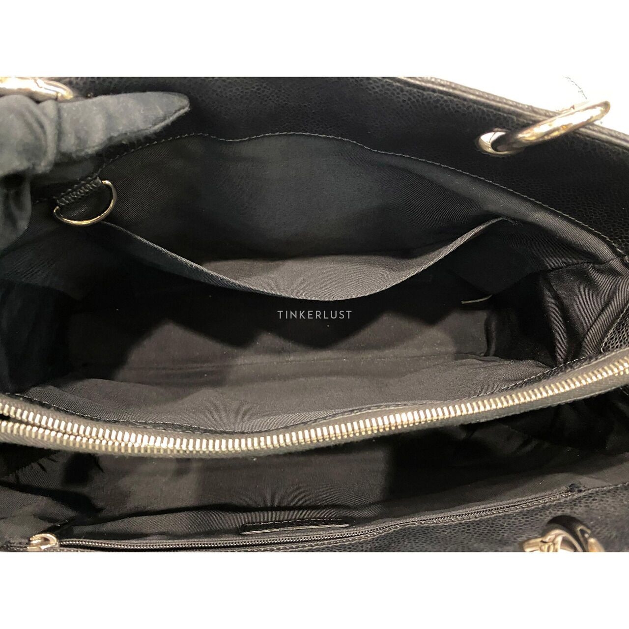Chanel GST Medium Black Caviar SHW #12 Tote Bag