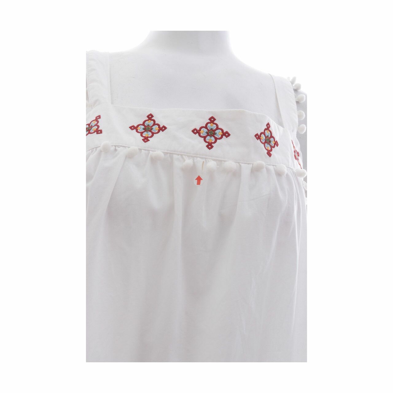 Cotton Ink White Midi Dress