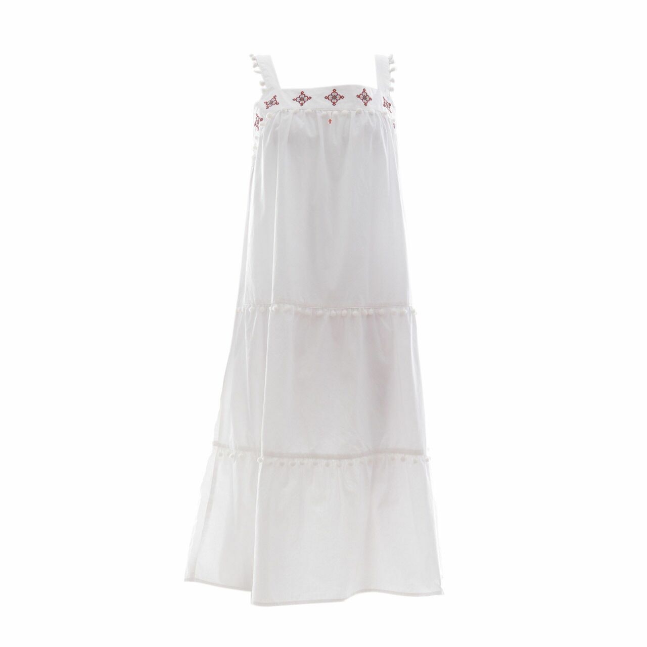 Cotton Ink White Midi Dress