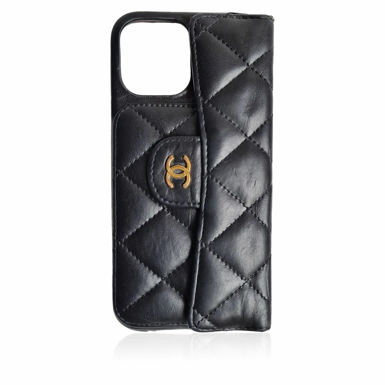 Chanel Black Quilted Phone Case 12 Promax
