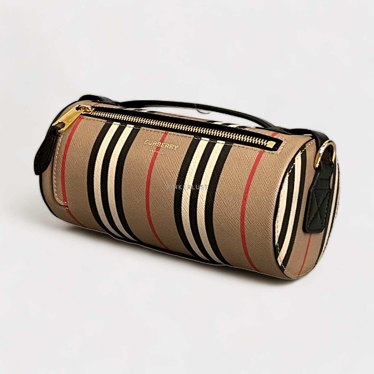 Burberry Barrel Icon Stripes Cylinder Bag 