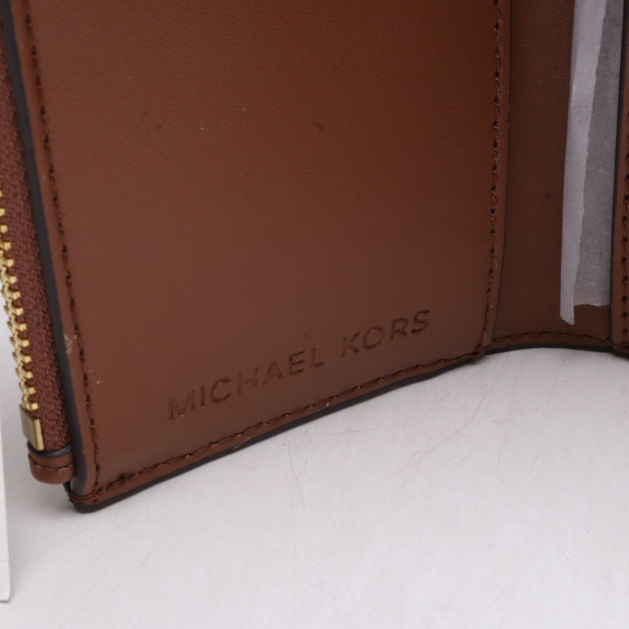 Michael Kors Carmen Medium Logo Brown Wallet