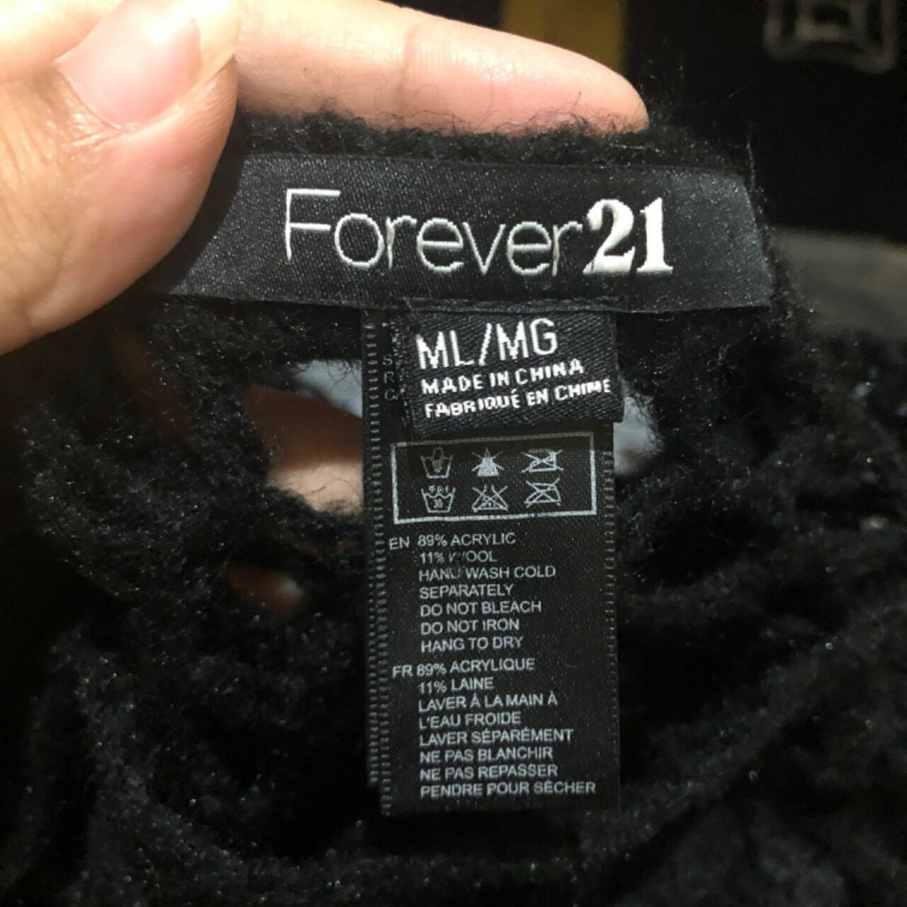 Forever 21 Black Knit Outer