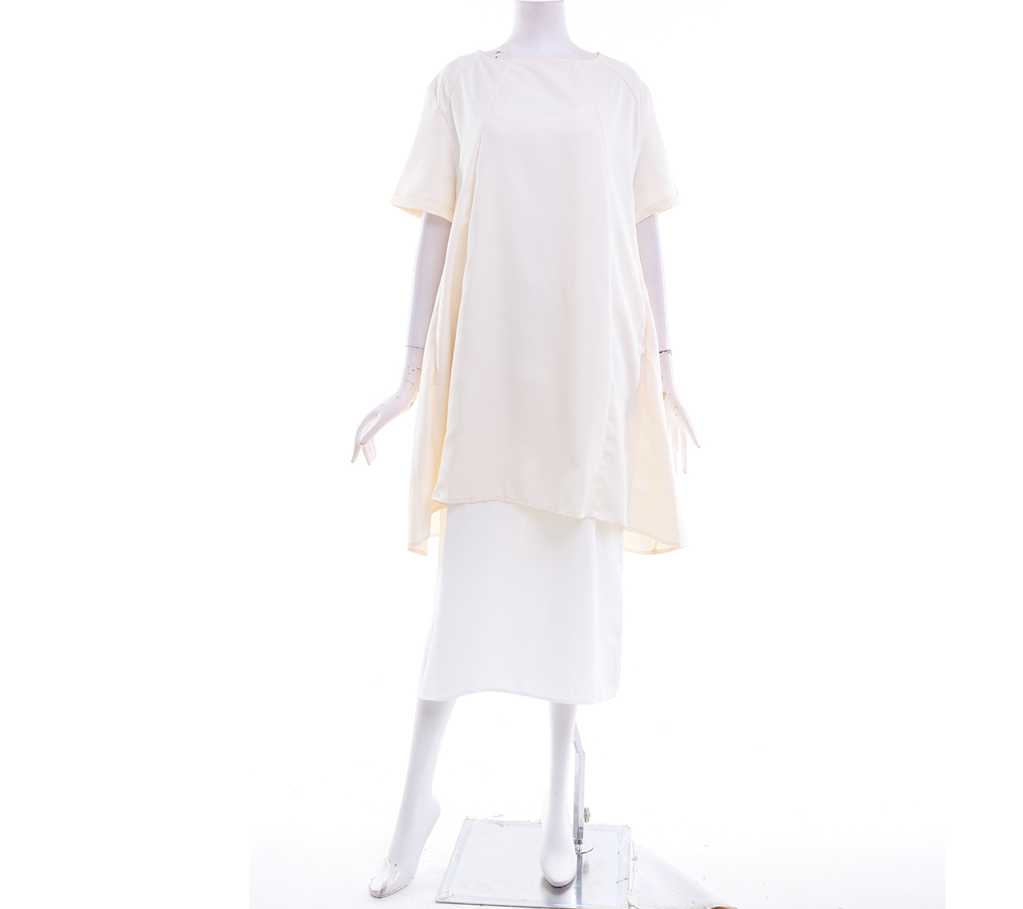 ATS the label cream white midi dress