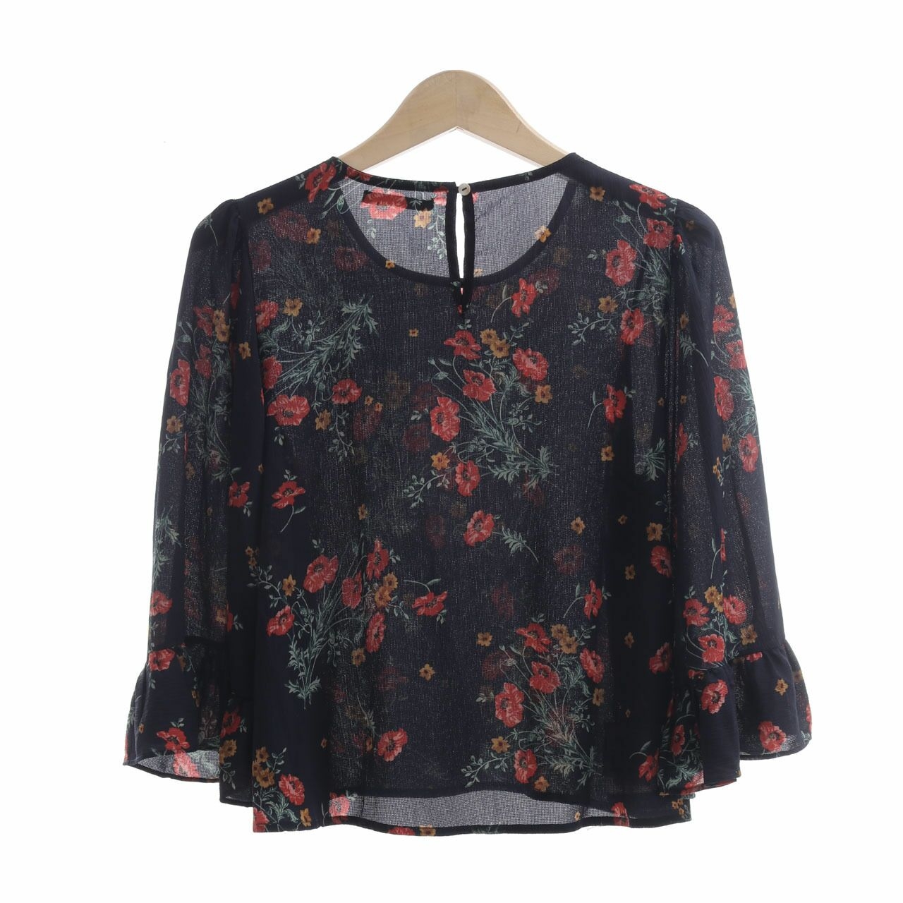 Uptown Girl Navy Floral Blouse