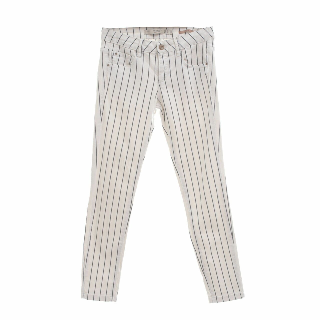 Zara White Stripes Long Pants