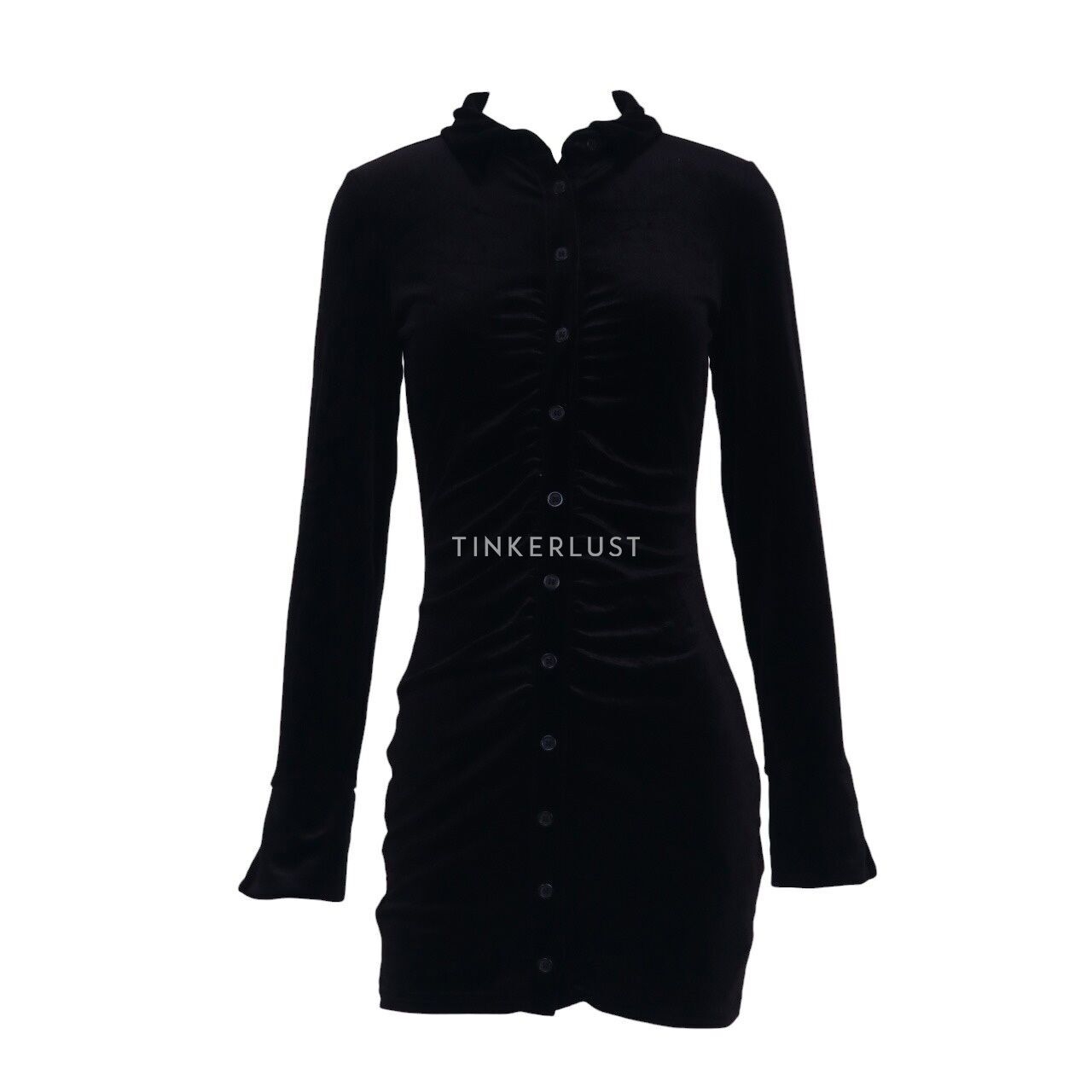 H&M Black Velvet Mini Dress