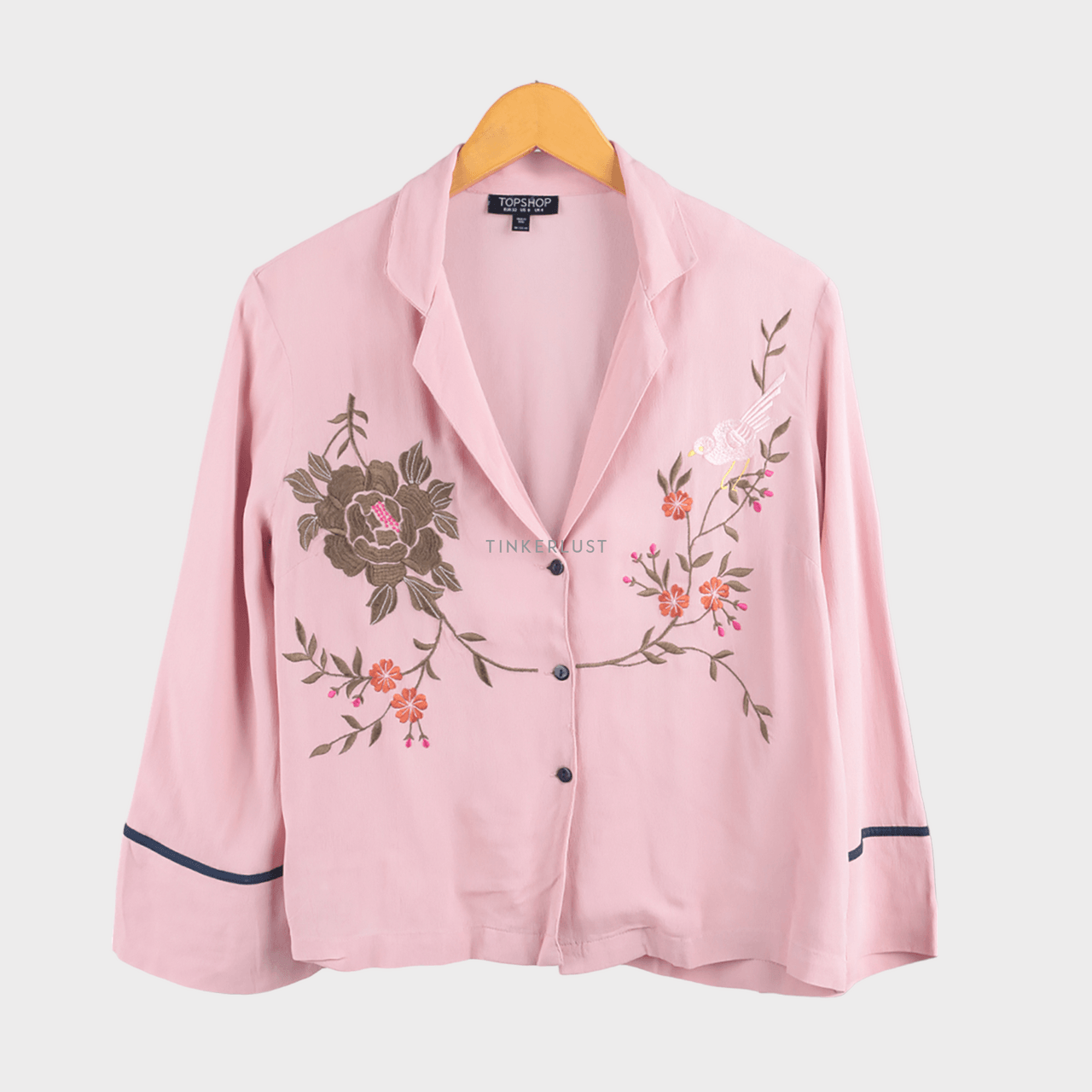 Topshop Soft Pink Floral Shirt
