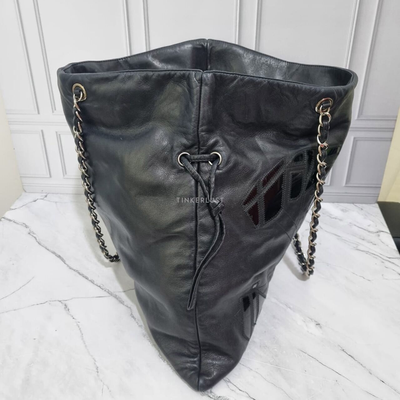 Chanel Chain Lambskin Colinkoque Black SHW #12 Tote Bag