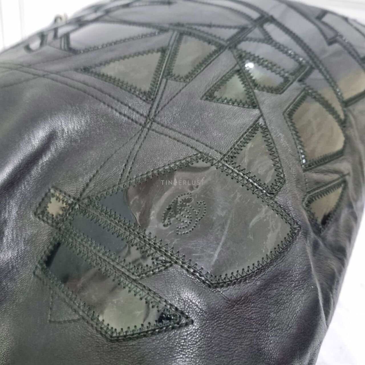 Chanel Chain Lambskin Colinkoque Black SHW #12 Tote Bag