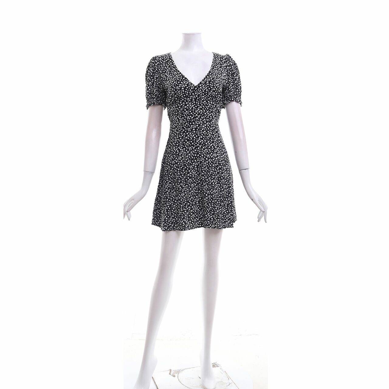 H&M Black & White Floral Mini Dress