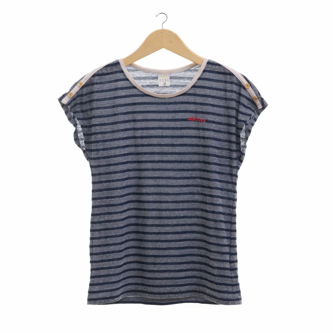 Adidas Blue Stripes T-Shirt