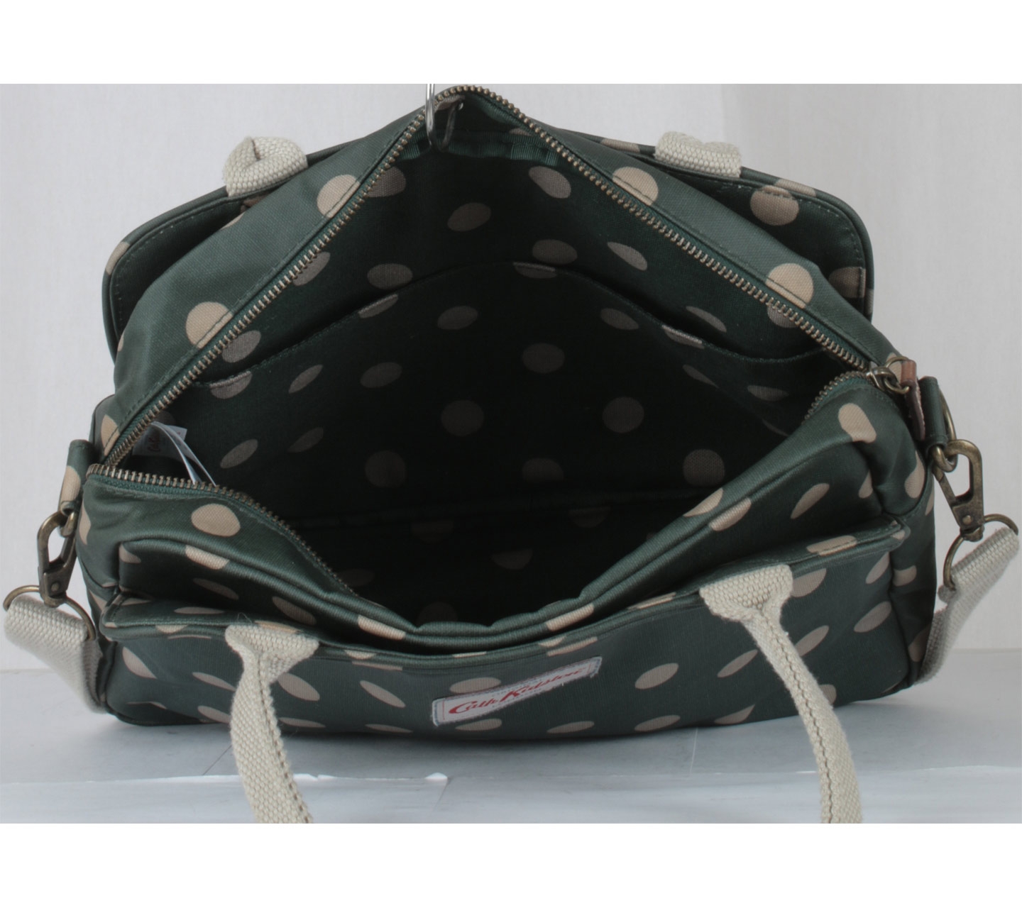 Cath Kidston Green Polka Dot Shoulder Bag