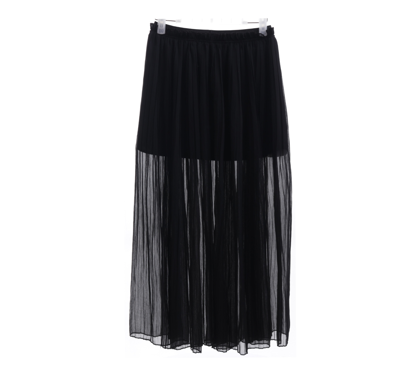 Zara Black Pleated Maxi Skirt