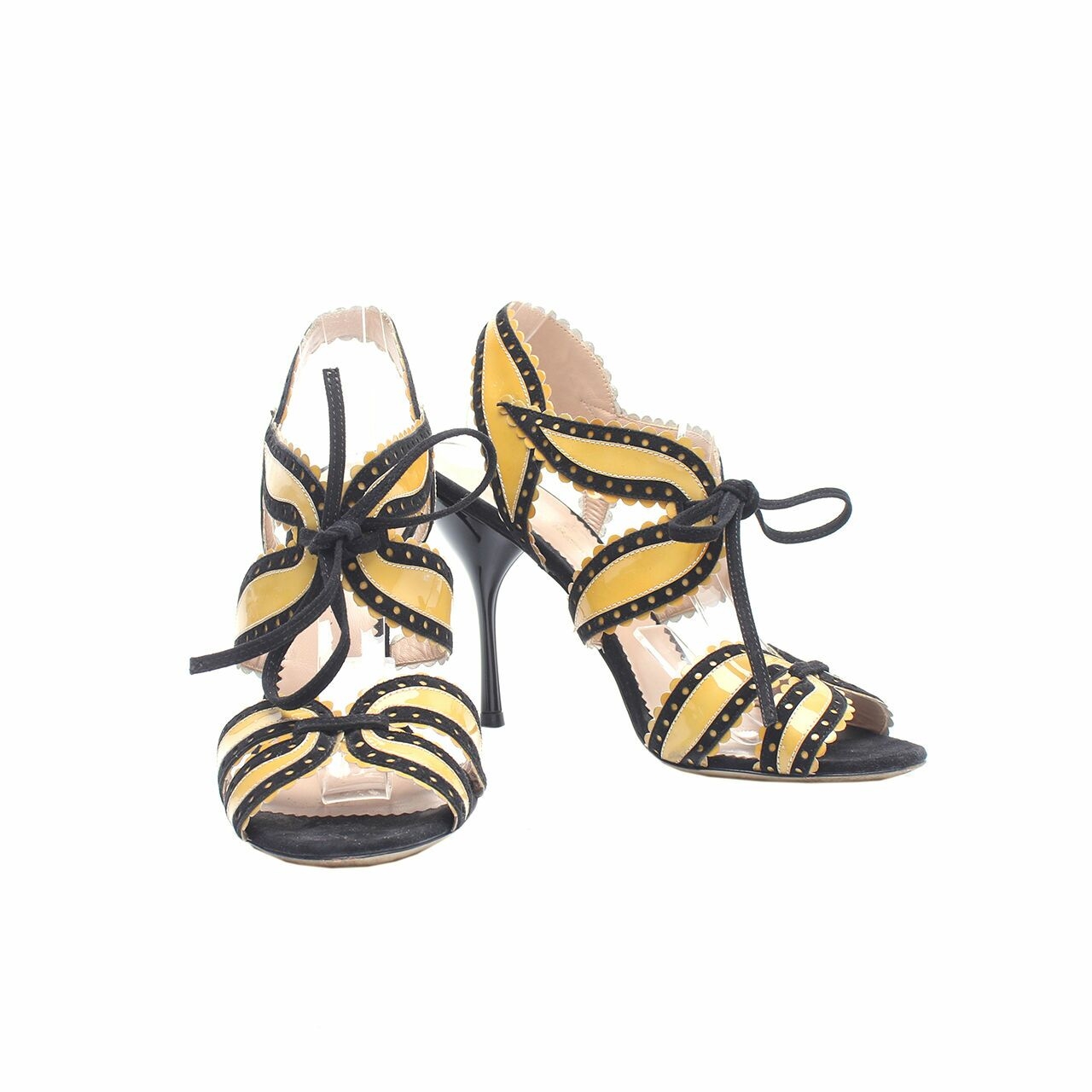 Emporio Armani Black & Yellow Heels
