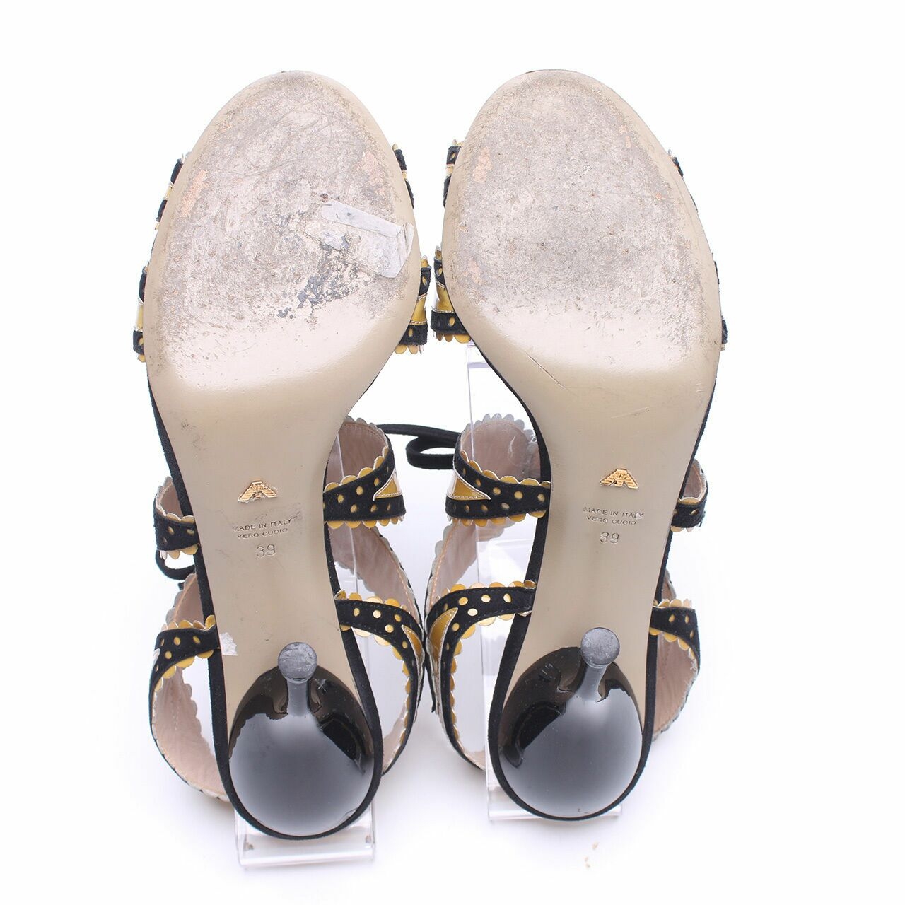 Emporio Armani Black & Yellow Heels