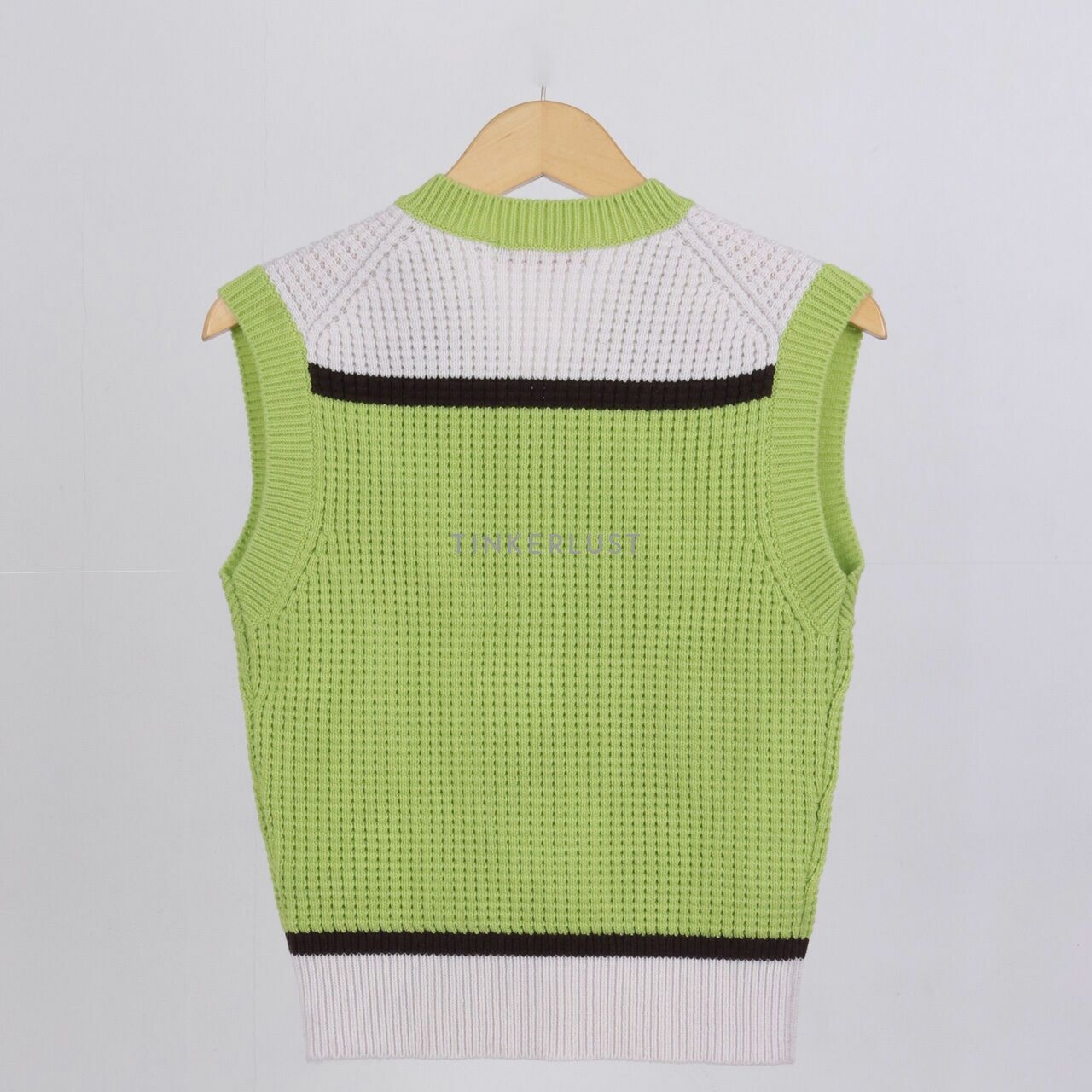 UNIQLO x MARNI Knitted V-Neck Green & White Vest