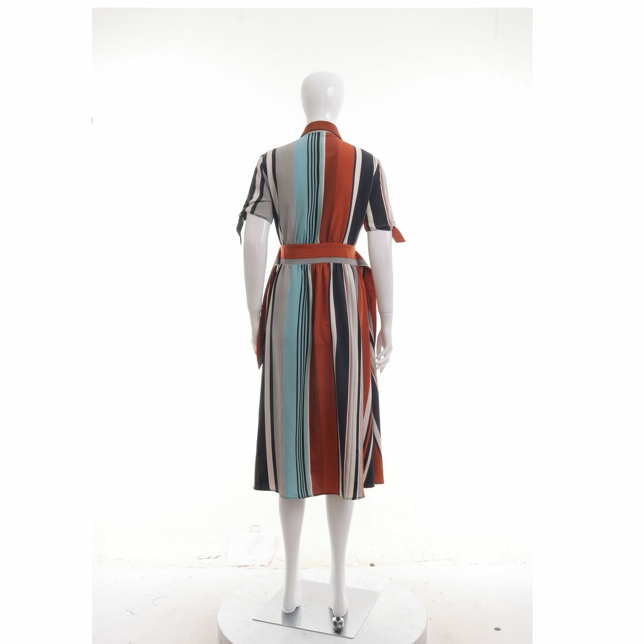 Mango Multi Stripes Midi Dress