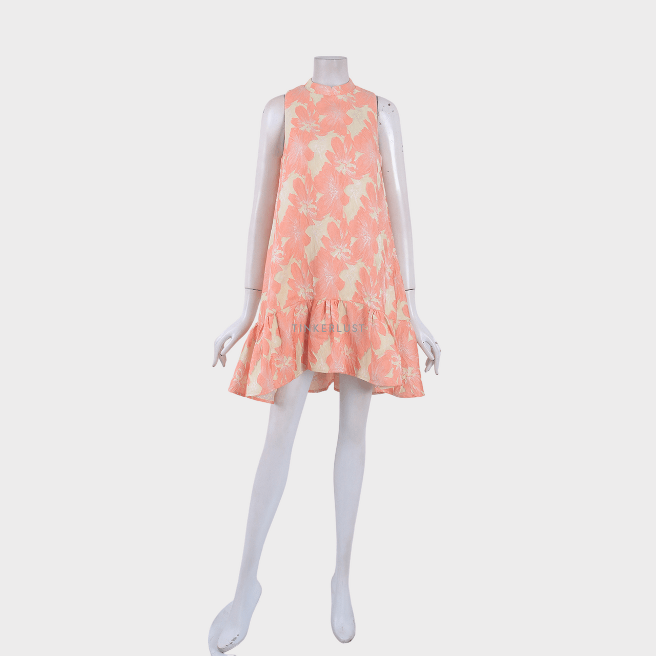 Love, Bonito Cream & Peach Mini Dress