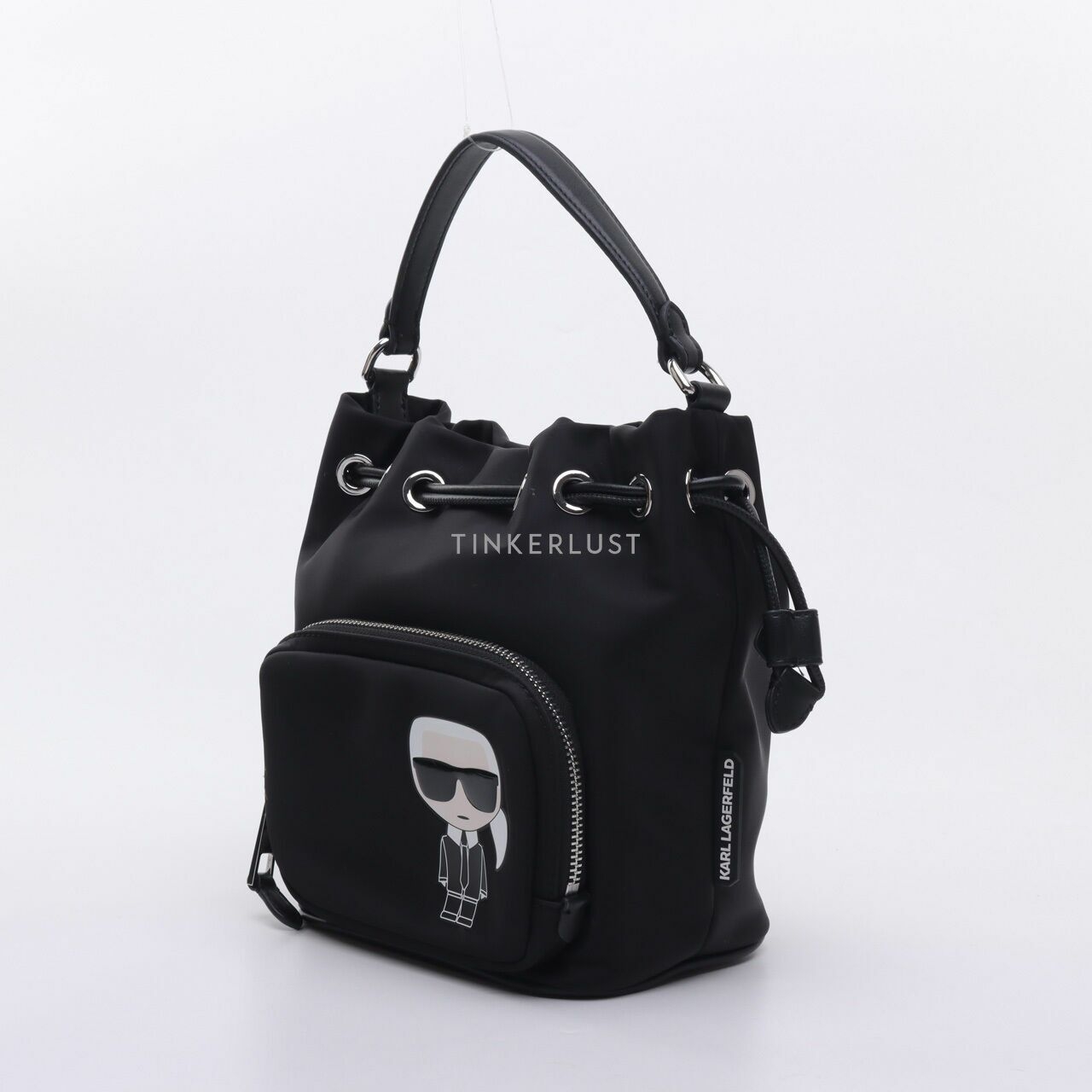 Karl Lagerfeld Black Bucket Sling Bag