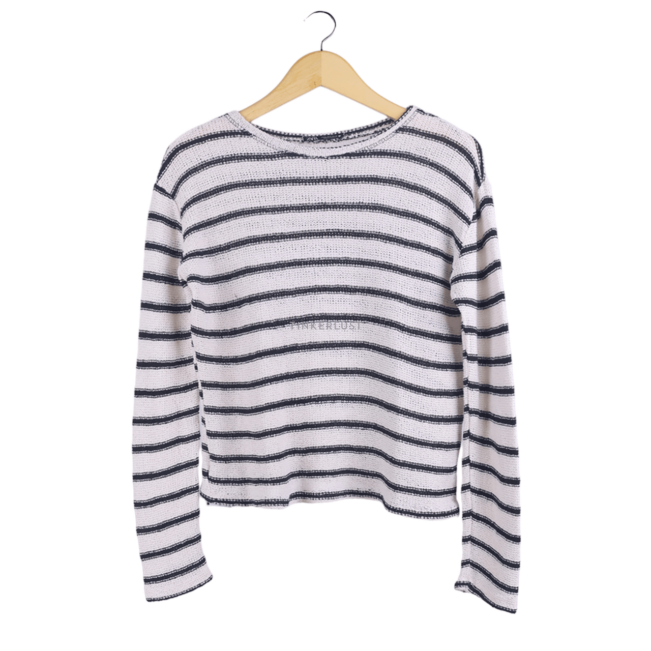 Zara Black & Broken White Stripes Rustic Sweater