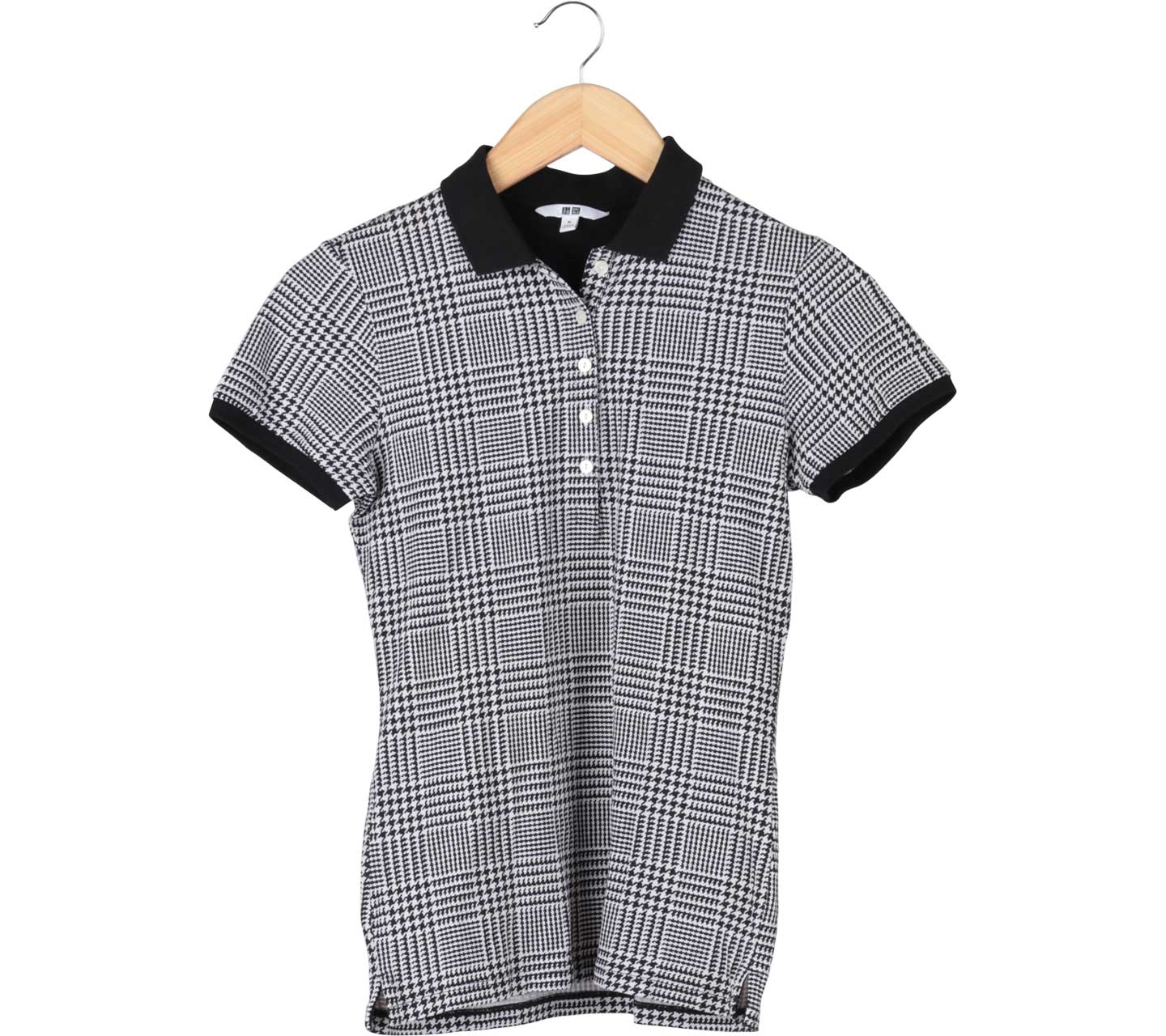 UNIQLO Black And White Houndstooth T-Shirt