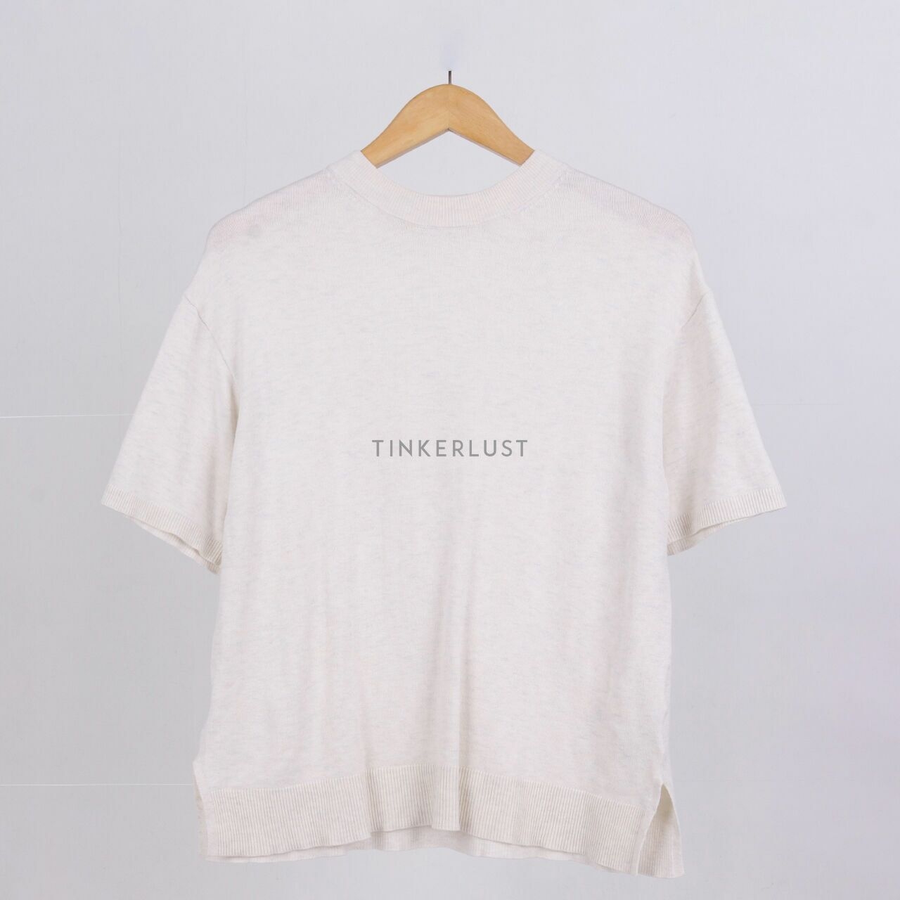 H&M Ivory Knit T-Shirt