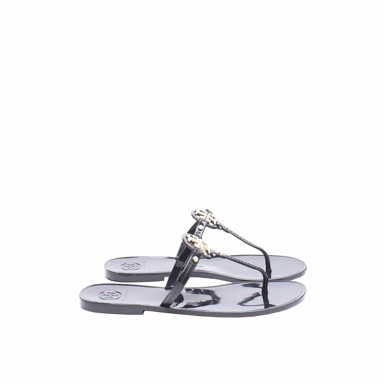 Tory Burch Mini Miller Flat Thong-tpu Perfect Black Sandals