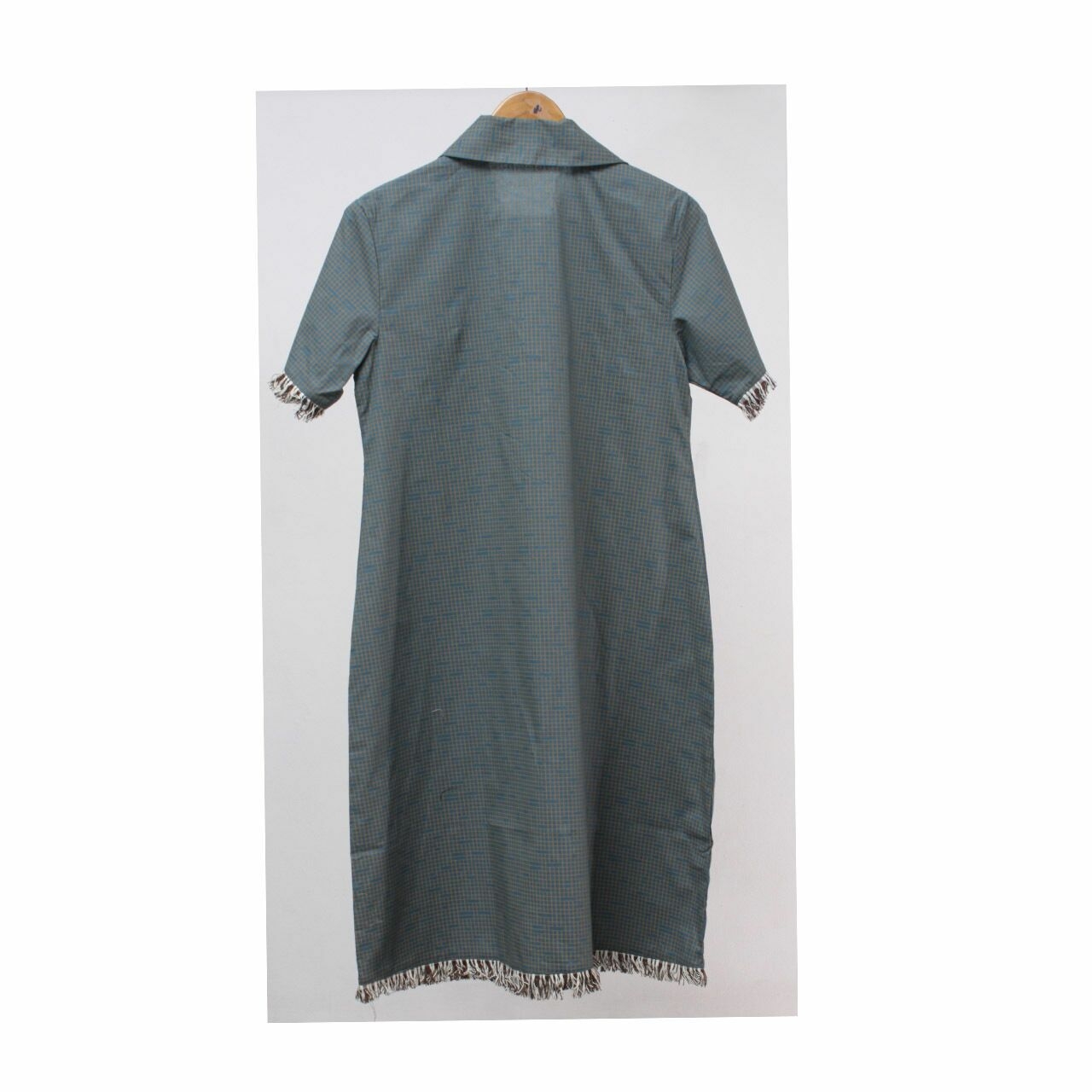 Lekat Dua Turquoise Geometric Mini Dress [S]
