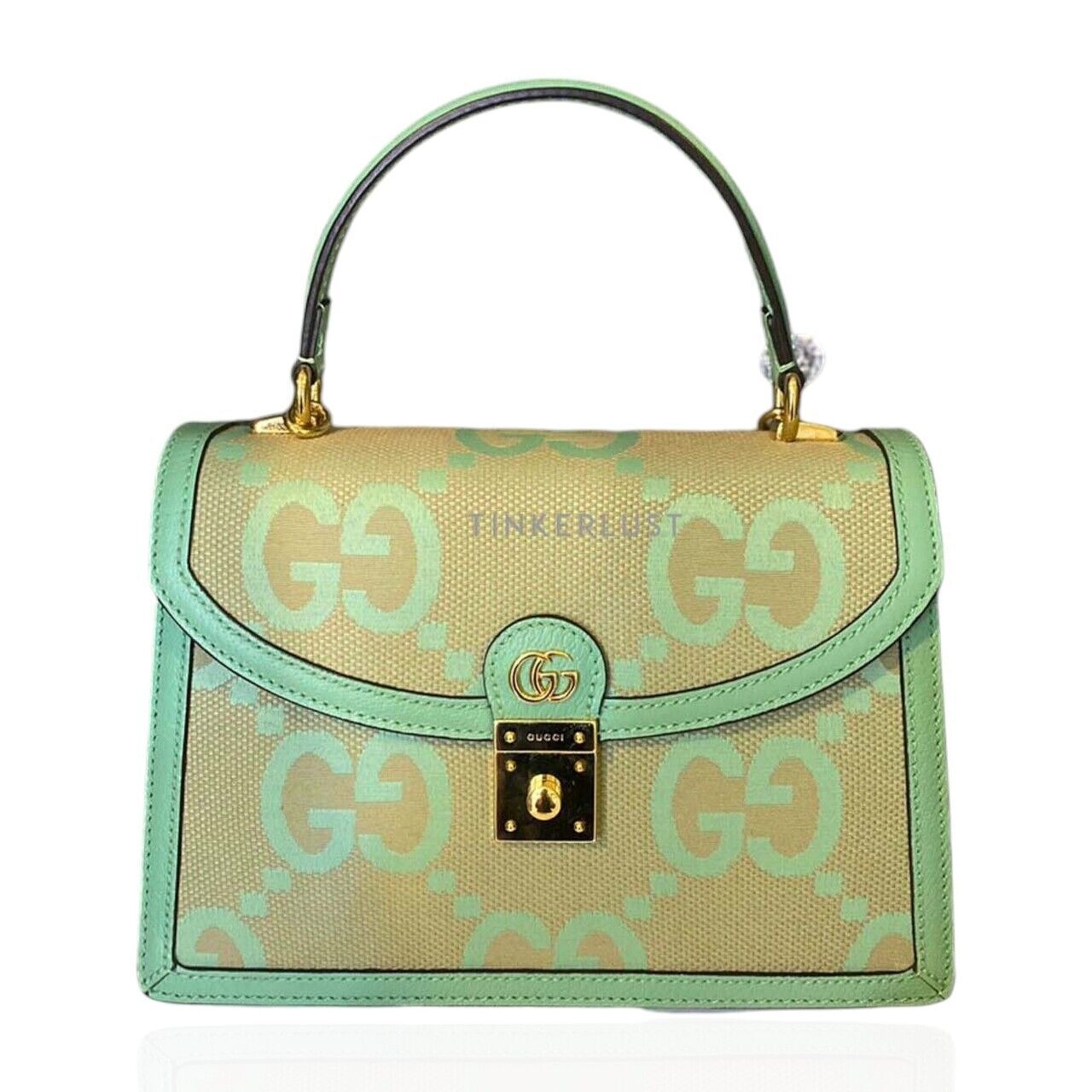 Gucci Ophidia Small Green Top-Handle 2023 GHW Satchel