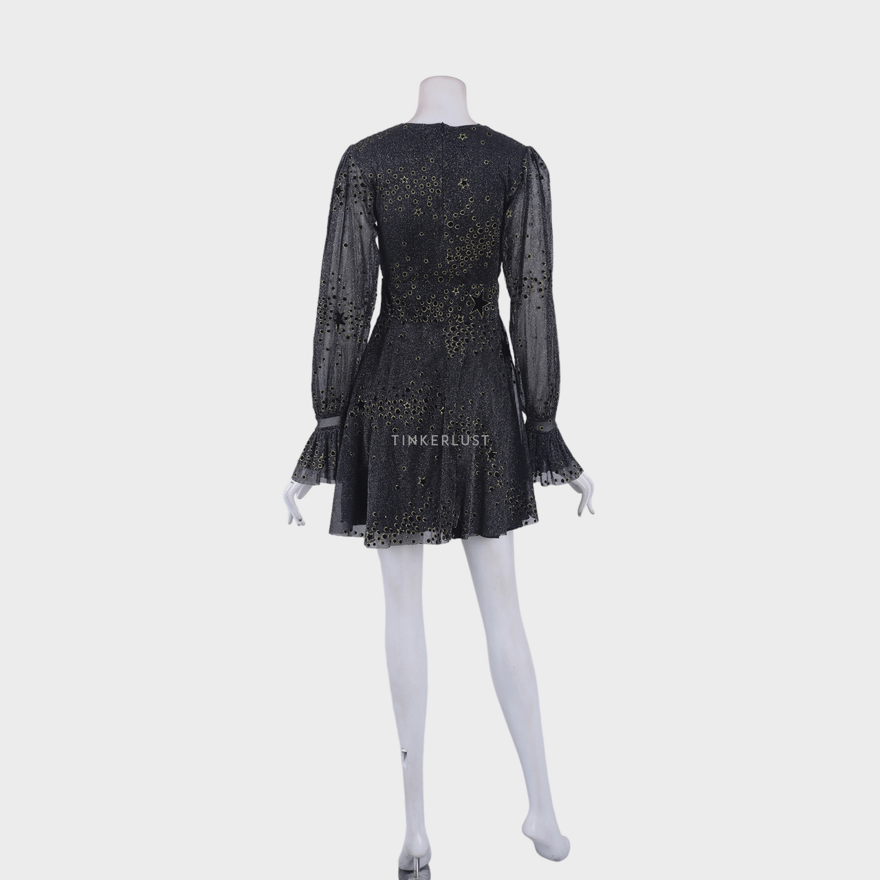 Zara Gold & Black Glitter Mini Dress