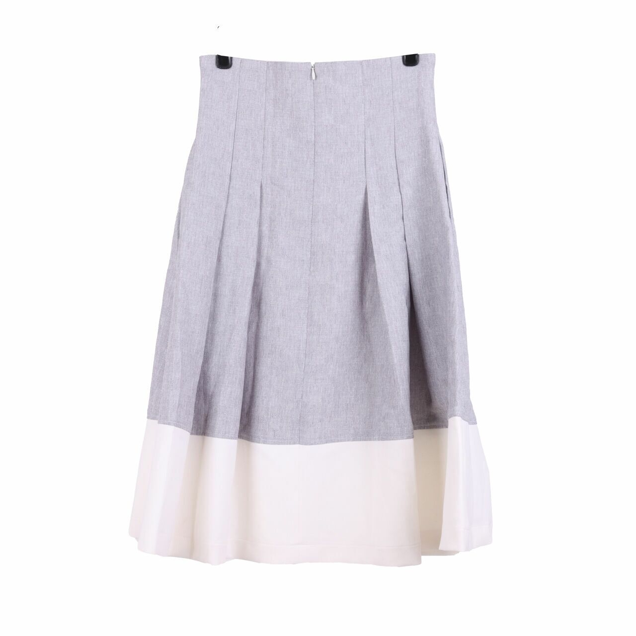 Day and Night Light Grey & Off White Midi Skirt