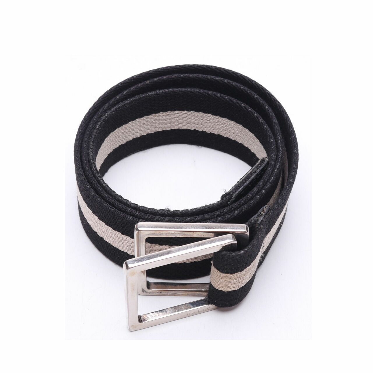 Bally Caleiro Stripe Black/Cream Belt