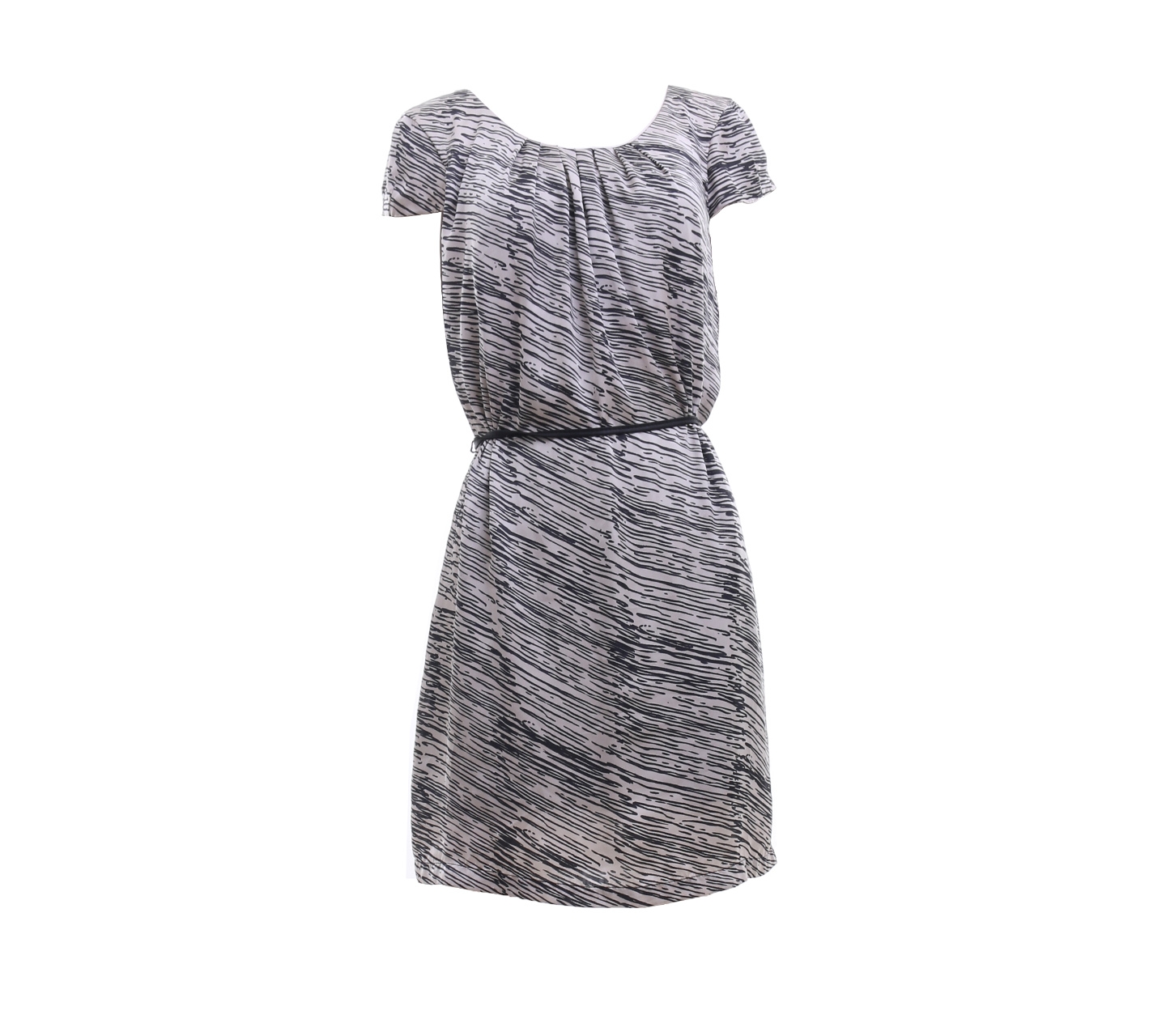 H&M Patterned Grey Black Mini Dress