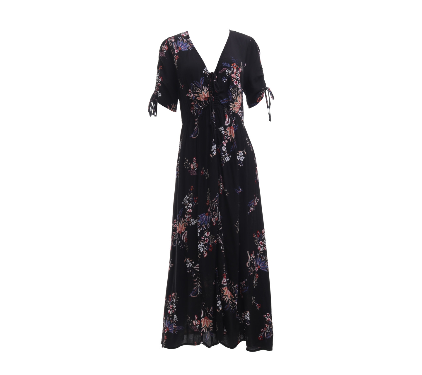 Dotti Black Floral Midi Dress
