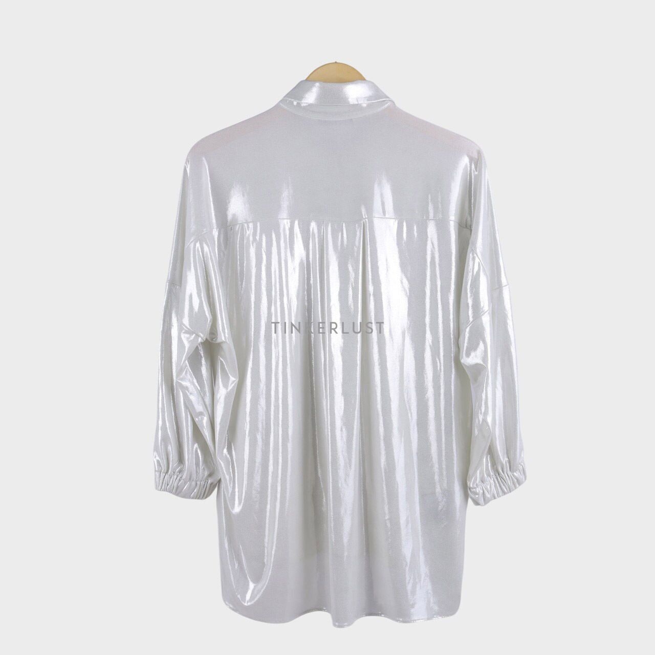 Zara Off White Metallic Shirt