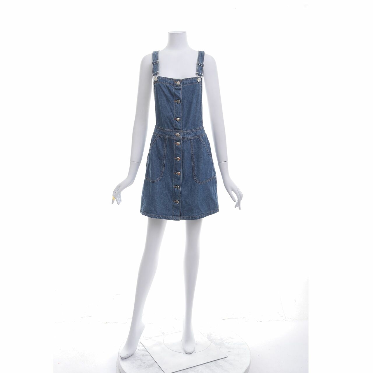 H&M Blue Overall Mini Dress