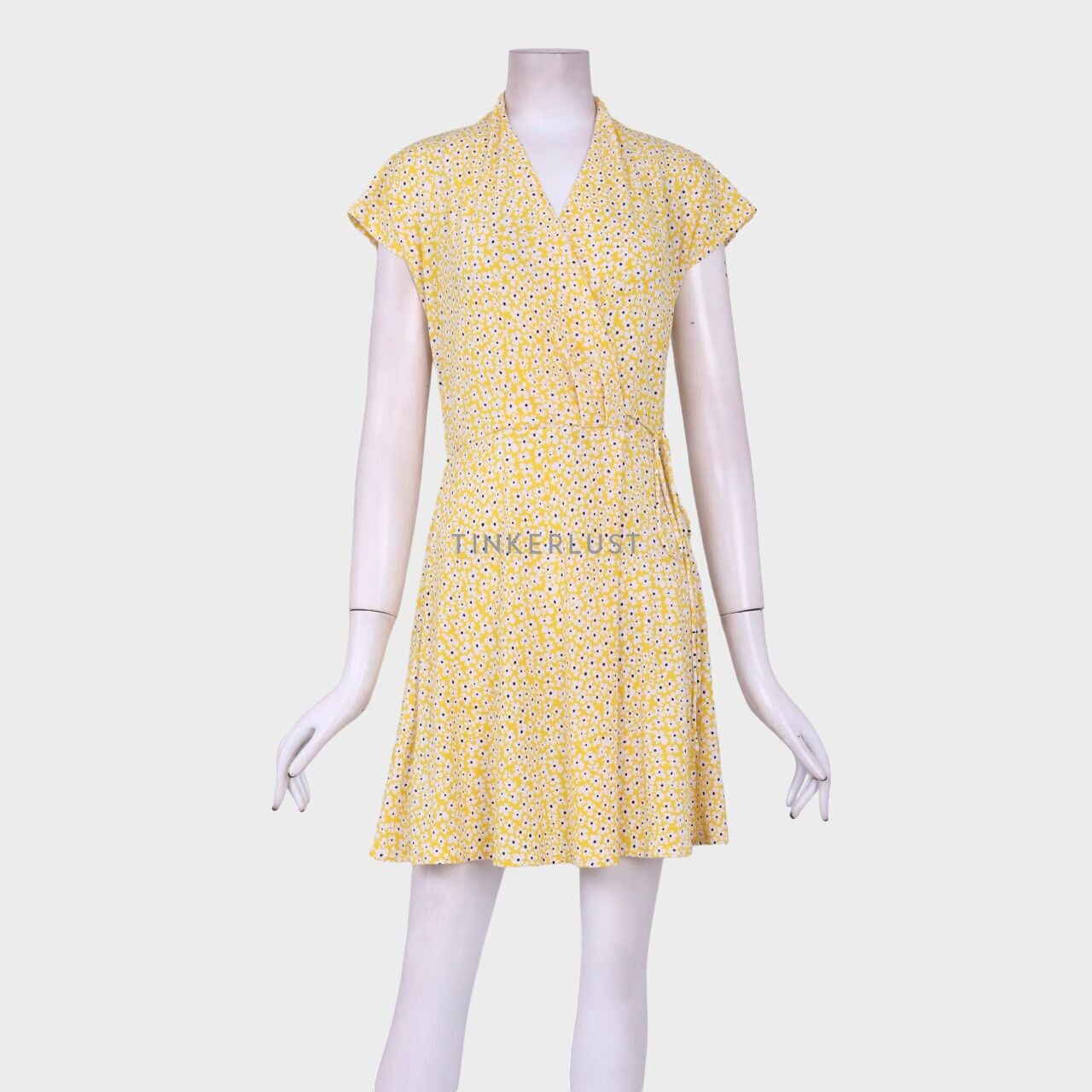 Mango Yellow Floral Mini Dress