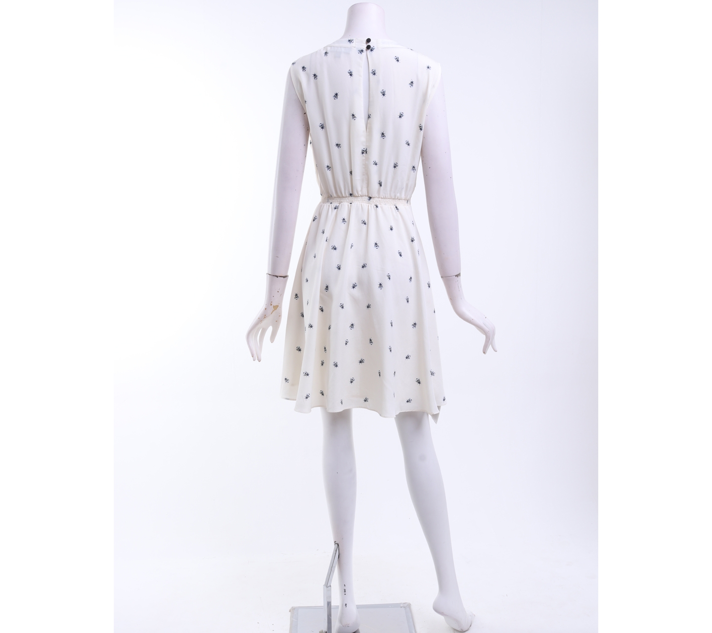 Warehouse Cream Pattern Mini Dress