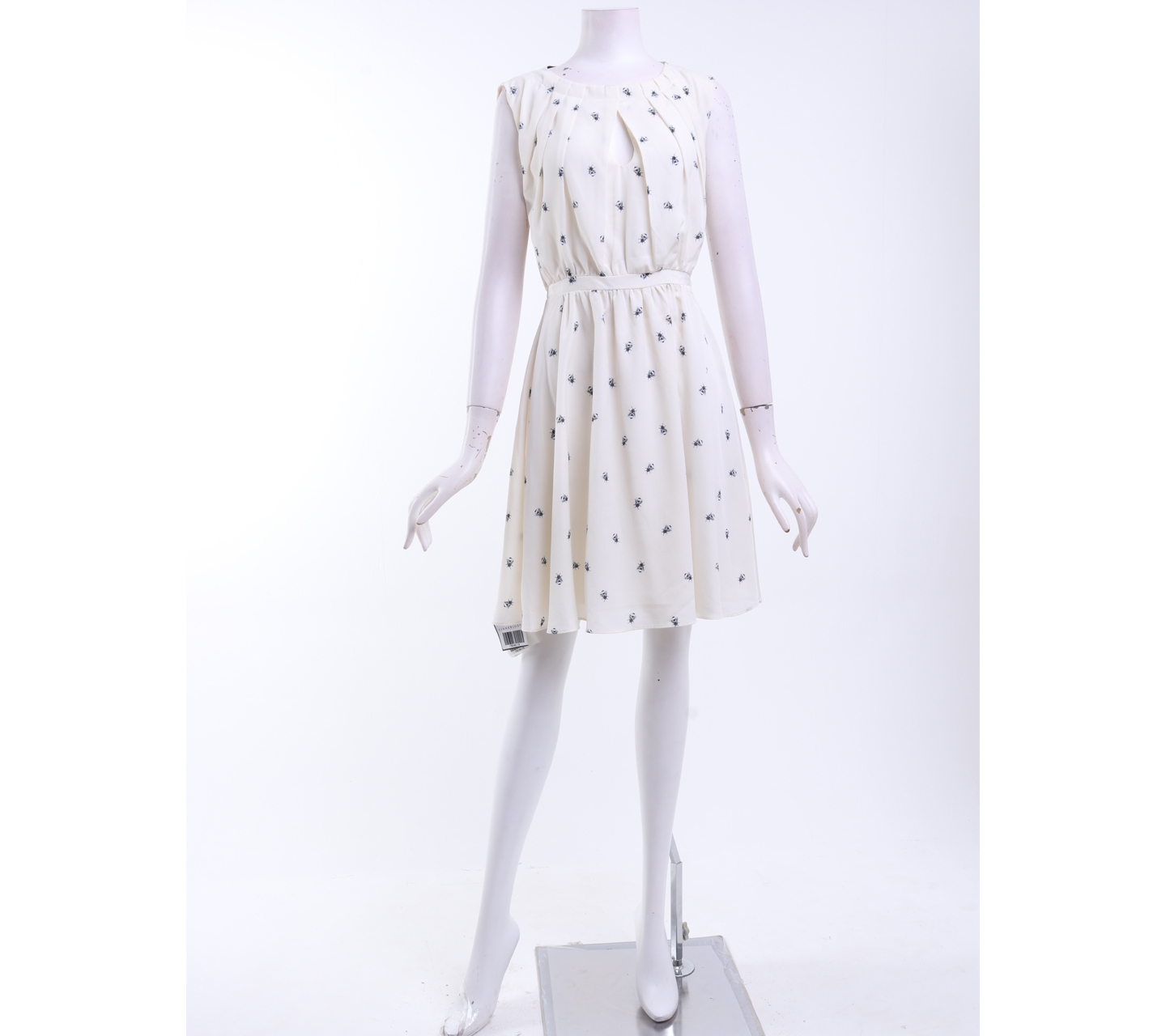 Warehouse Cream Pattern Mini Dress