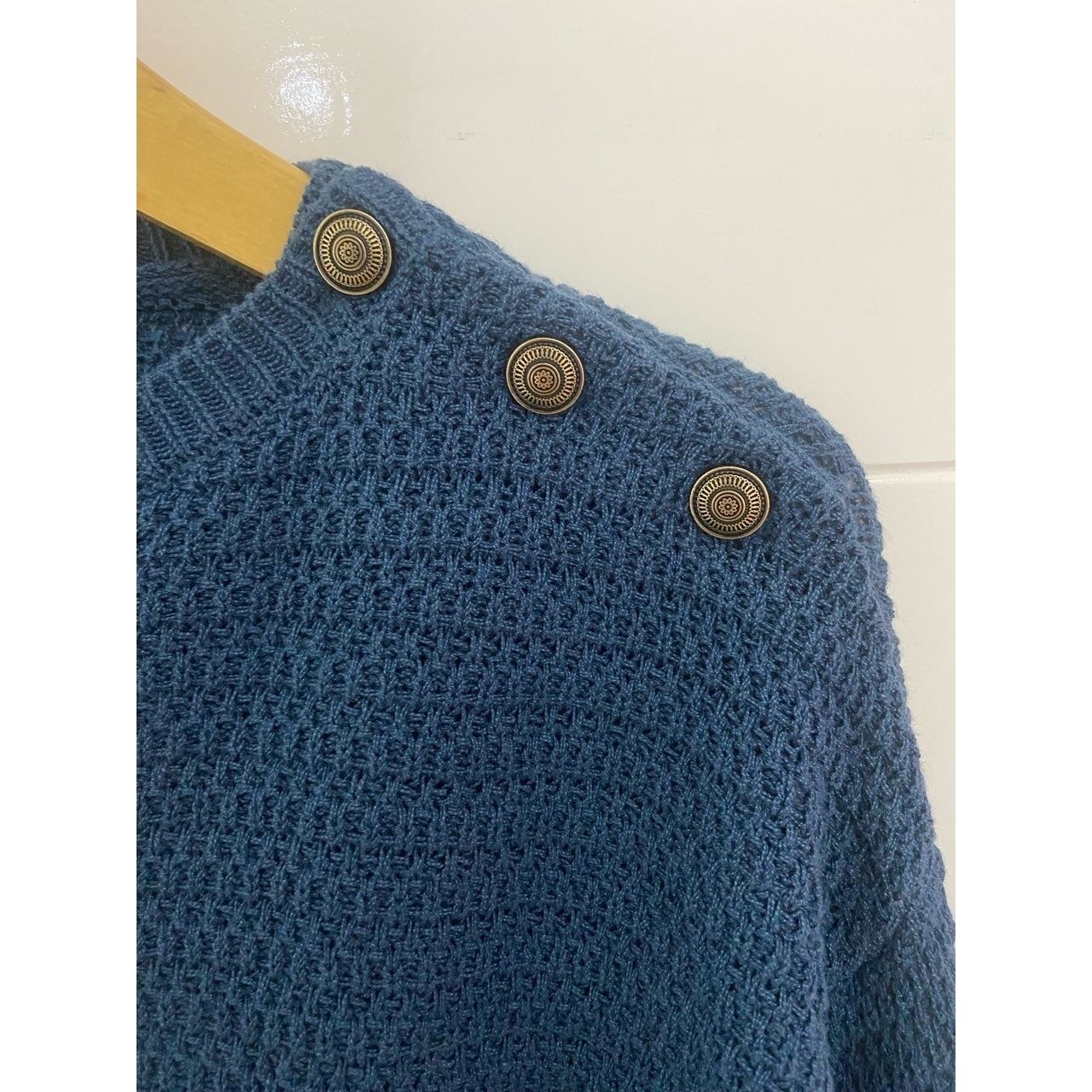 Zara Navy Crop Sweater