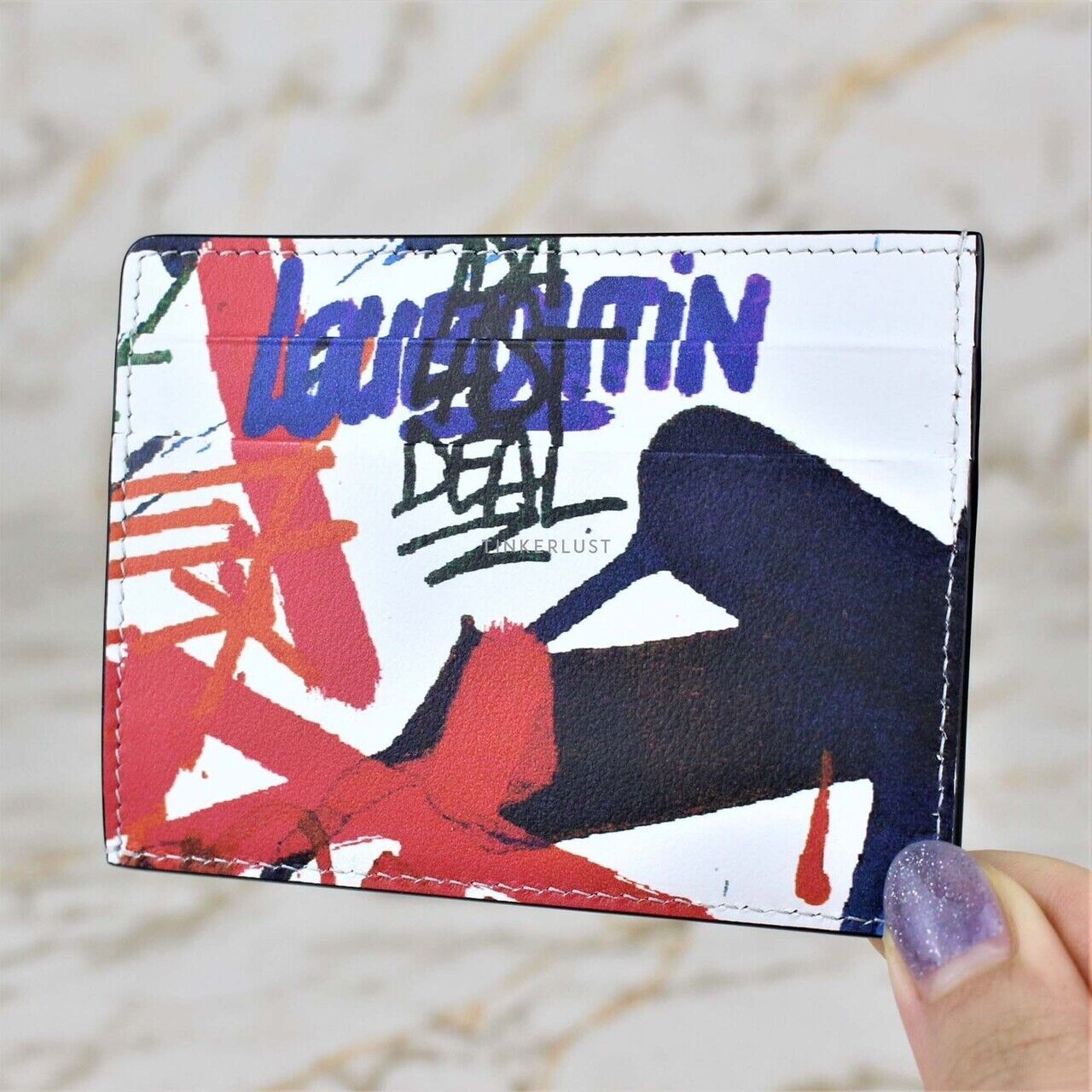 Christian Louboutin Graffiti Card Holder Wallet
