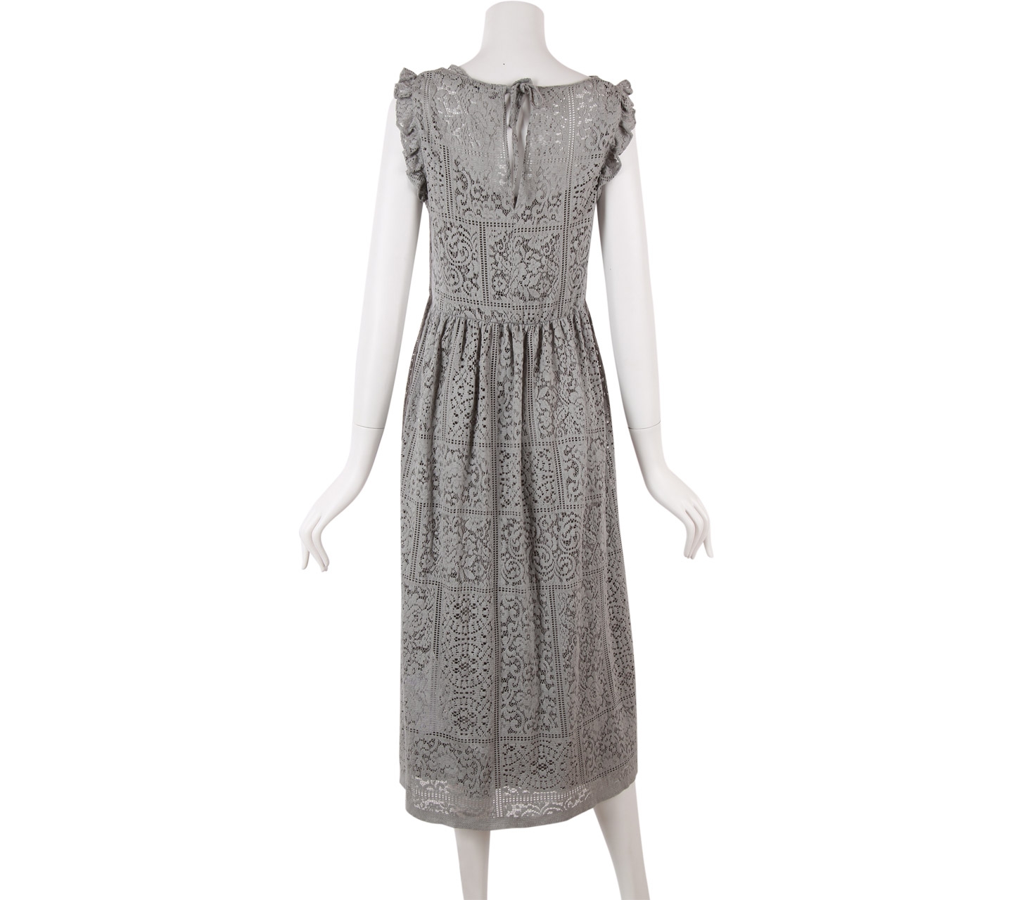 Zara Grey Lace Midi Dress